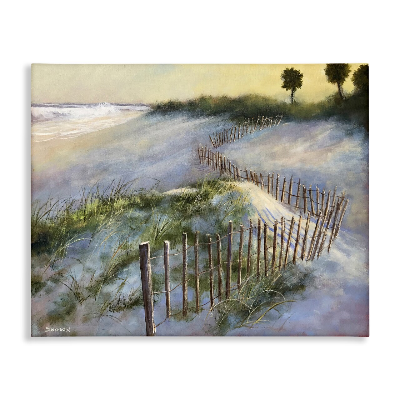 Stupell Industries Coastal Vibe Sea Dunes Canvas By David Swanagin